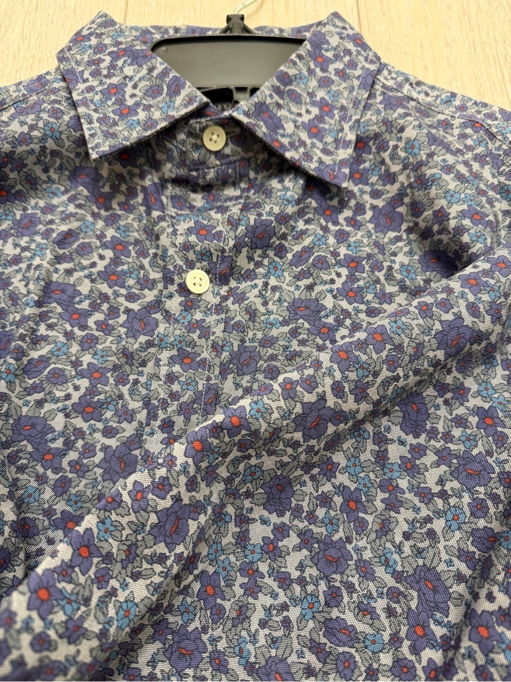 Men's Bloomingdale’s Navy Floral Button-Up Shirt - Small - Picture 7 of 7